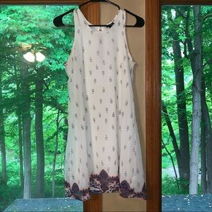 White & Purple Summer Dress